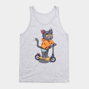 cat on a scooter Tank Top